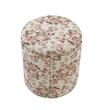 Grayden Ottoman Cluster Red Linen 17.7L x 17.7W x 20H Printed Pattern