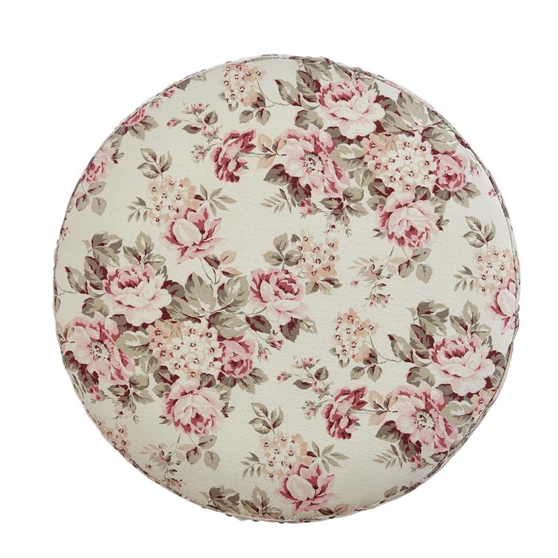 Grayden Ottoman Cluster Red Linen 17.7L x 17.7W x 20H Printed Pattern
