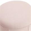 Denis Ottoman Light Pink Linen 26L x 23.2W x 16.5H Upholstered SlipcoverSkirted