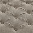 Vaida Chair Taupe Linen 67L x 30.5W x 36H Button Tufted Front Wheel Casters