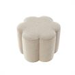 Jamil Ottoman Light Beige Linen 24.5L x 24.5W x 18.5H Upholstered Nailhead Trim