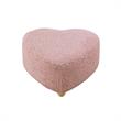 Katia Ottoman Blush Sherpa 25.2L x 25.2W x 13.3H Upholstered Low Profile