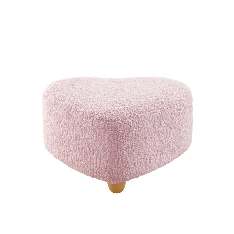 Katia Ottoman Lavender Sherpa 25.2L x 25.2W x 13.3H Upholstered Low Profile
