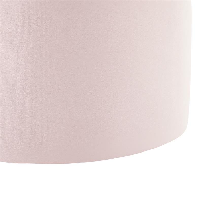 Kristin Ottoman Blush Velvet 28L x 28W x 17.7H Upholstered Storage
