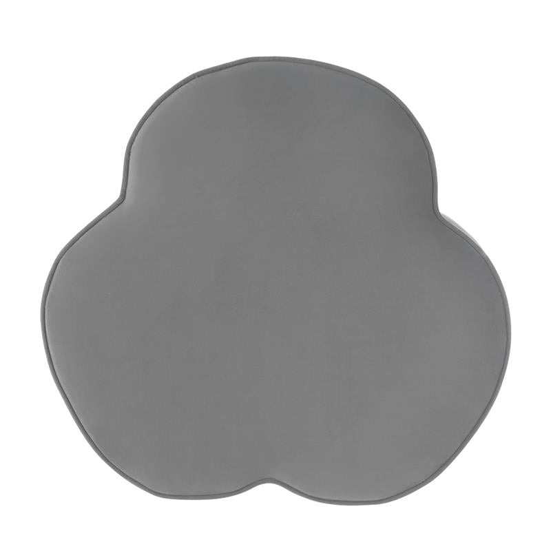 Kristin Ottoman Grey Velvet 28L x 28W x 17.7H Upholstered Storage