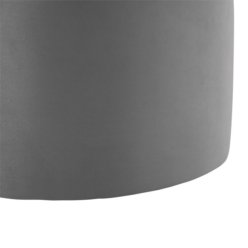 Kristin Ottoman Grey Velvet 28L x 28W x 17.7H Upholstered Storage