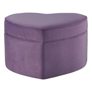 Rigoberto Ottoman Purple Velvet 33L x 32.3W x 19.6H Upholstered Storage