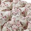 Koby Ottoman Cluster Red Linen 36.4L x 25W x 17H Upholstered Button Tufted
