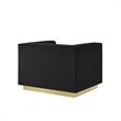 Posh Living Aylah Velvet Club Chair Black
