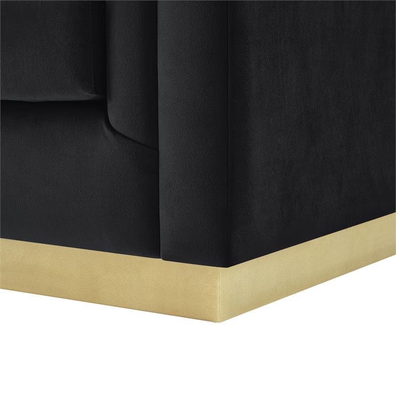 Posh Living Aylah Velvet Club Chair Black