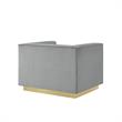 Posh Living Aylah Velvet Club Chair Grey