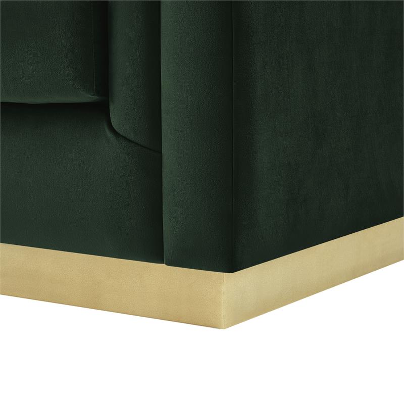 Posh Living Aylah Velvet Club Chair Hunter Green