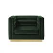 Posh Living Aylah Velvet Club Chair Hunter Green