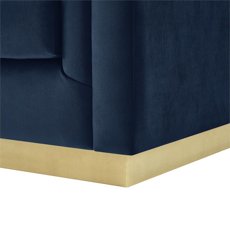 Posh Living Aylah Velvet Club Chair Navy