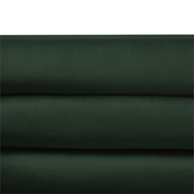 Posh Living Aylah Velvet Left Facing Corner Sectional Sofa Hunter Green