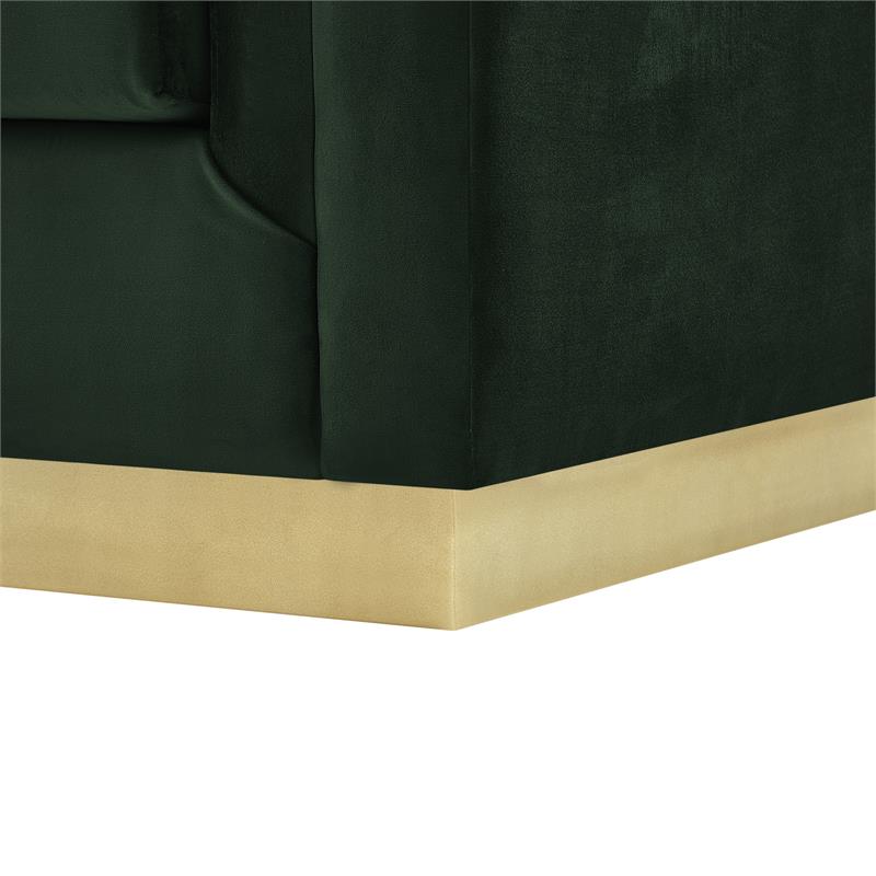 Posh Living Aylah Velvet 3 Seat Sofa Hunter Green