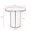 Posh Living Kinzie End Table White/Gold
