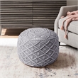 Posh Living Jakhi Cotton Yarn Pouf Light Grey