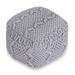 Posh Living Kysen Cotton Yarn Pouf Light Grey