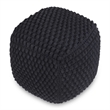 Posh Living Luc Cotton Yarn Pouf Black