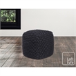 Posh Living Luc Cotton Yarn Pouf Black