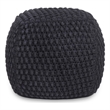 Posh Living Luc Cotton Yarn Pouf Black