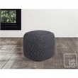 Posh Living Luc Cotton Yarn Pouf Dark Grey