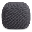 Posh Living Luc Cotton Yarn Pouf Dark Grey