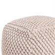 Posh Living Luc Cotton Yarn Pouf Ivory