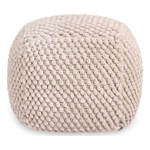 Posh Living Luc Cotton Yarn Pouf Ivory