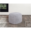 Posh Living Luc Cotton Yarn Pouf Light Grey