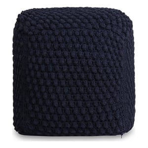 Posh Living Luc Cotton Yarn Pouf Navy