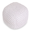 Posh Living Luc Cotton Yarn Pouf White