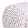 Posh Living Luc Cotton Yarn Pouf White