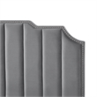 Posh Living Raylon Velvet Platform Bed King Size Grey