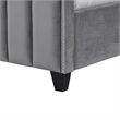 Posh Living Raylon Velvet Platform Bed Queen Size Grey