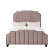 Posh Living Raylon Velvet Platform Bed Queen Size Pink