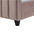 Posh Living Raylon Velvet Platform Bed Queen Size Pink