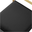 Amyah Bar Stool Black/Gold Leather PU  Geometric Frame Upholstered