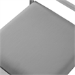 Amyah Bar Stool Grey/Chrome Leather PU  Geometric Frame Upholstered