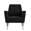 Posh Living Lex Velvet Accent Chair Black