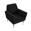 Posh Living Lex Velvet Accent Chair Black