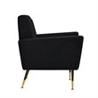 Posh Living Lex Velvet Accent Chair Black