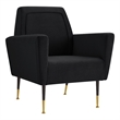 Posh Living Lex Velvet Accent Chair Black