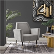 Posh Living Lex Velvet Accent Chair Gray
