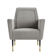 Posh Living Lex Velvet Accent Chair Gray