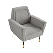 Posh Living Lex Velvet Accent Chair Gray