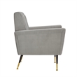 Posh Living Lex Velvet Accent Chair Gray
