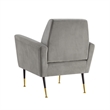 Posh Living Lex Velvet Accent Chair Gray