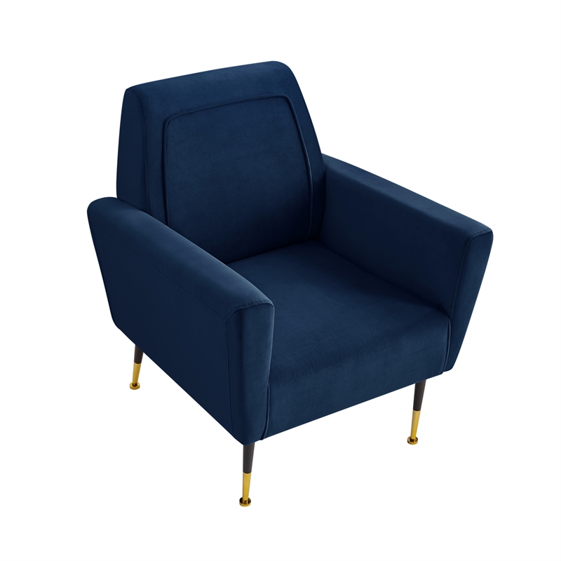 Posh Living Lex Velvet Accent Chair Navy